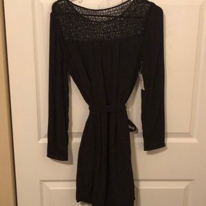Black Rayon Dress, lined - Sm